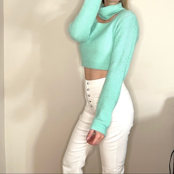 Fashion Nova | turtleneck crop long sleeve | size M - Picture 1 of 7